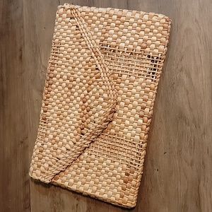 Vintage Rattan Straw Clutch